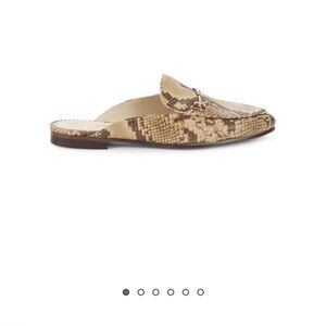 Linnie Python-Embossed Leather Mules Sam Elderman